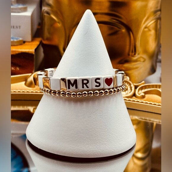 🆕 ROXANNE ASSOULIN 🧿 NWOT Mrs. Duo Bracelets - Set of 2 - PERFECT FOR BRIDES - Picture 8 of 16